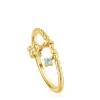 Small Ring with 18kt gold plating over silver and topaz TOUS Grain