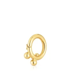 Small Ring with 18kt gold plating over silver and details Hold