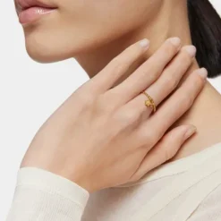 Small Ring with 18kt gold plating over silver and topaz TOUS Grain