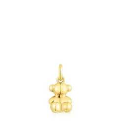 Small silver vermeil Bold Bear pendant