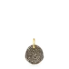 Small Silver Vermeil Nenufar Pendant with Diamonds