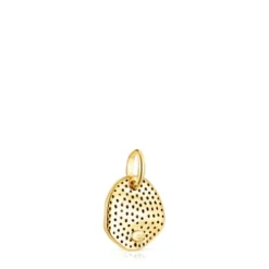 Small Silver Vermeil Nenufar Pendant with Diamonds