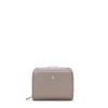 Small silver-colored New Dubai Saffiano Wallet