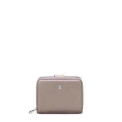 Small silver-colored New Dubai Saffiano Wallet