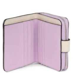 Small silver-colored New Dubai Saffiano Wallet