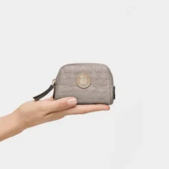 Small taupe colored Leather Sherton Change purse