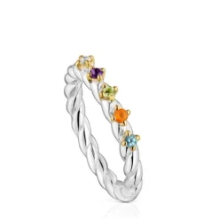 Small two-tone and gemstones Ring Sugar Party