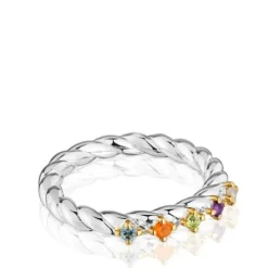 Small two-tone and gemstones Ring Sugar Party