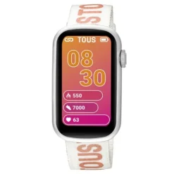 Smartwatch with nylon strap and pink silicone strap T-Band