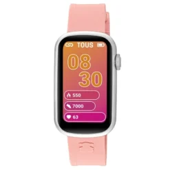Smartwatch with nylon strap and pink silicone strap T-Band
