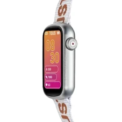 Smartwatch with nylon strap and pink silicone strap T-Band