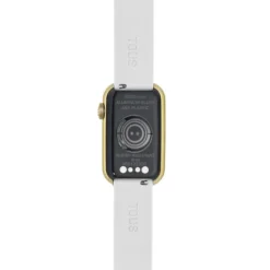 Smartwatch with nylon strap and white silicone strap T-Band