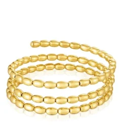 Spiral Bangle with 18 kt gold plating over silver TOUS Basics