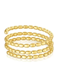 Spiral Bangle with 18 kt gold plating over silver TOUS Basics