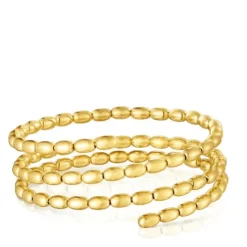 Spiral Bangle with 18 kt gold plating over silver TOUS Basics