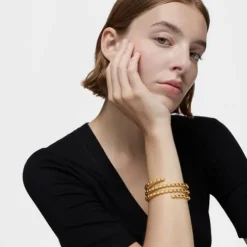 Spiral Bangle with 18 kt gold plating over silver TOUS Basics