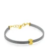 Steel and Gold Icon Mesh Bracelet