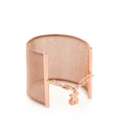 Steel and Rose Vermeil Silver Icon Mesh Bracelet