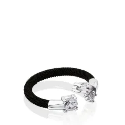 Steel and White Gold with Topaz Eklat Ring
