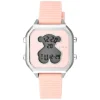 Steel D-Bear Teen Watch with pink Silicone strap