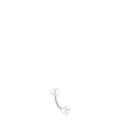 Steel TOUS Pearl ear Piercing with pearls