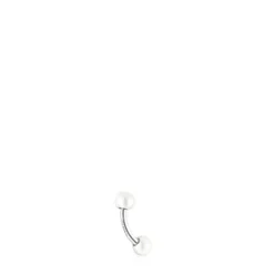Steel TOUS Pearl ear Piercing with pearls
