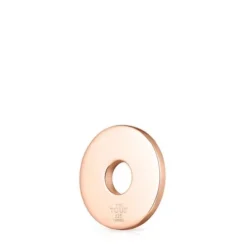 Tartan disc Pendant in Rose Silver Vermeil with Mother-of-Pearl