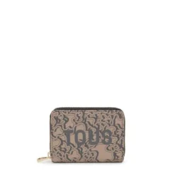 Taupe Change purse-cardholder Kaos Mini Evolution New