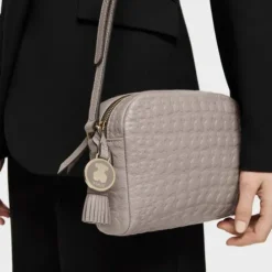 Taupe colored Leather Sherton Crossbody bag