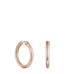 TOUS Basics small Earrings in Rose Silver Vermeil