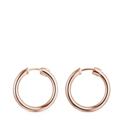 TOUS Basics small Earrings in Rose Silver Vermeil
