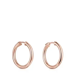 TOUS Basics small Earrings in Rose Silver Vermeil