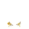TOUS Bera Earrings in Gold with Diamonds.