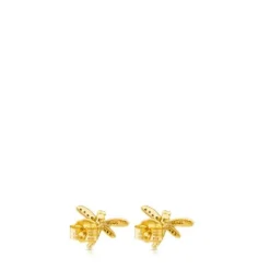TOUS Bera Earrings in Gold with Diamonds.