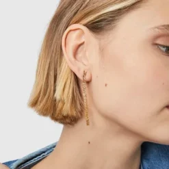 TOUS Crossword Amor Chain Earrings