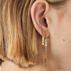 TOUS Crossword Amor Chain Earrings