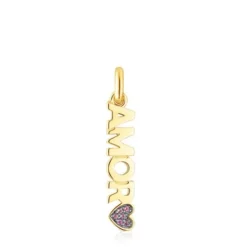 TOUS Crossword Amor Pendant with amethyst
