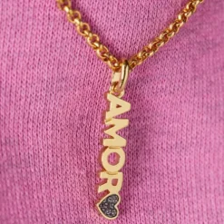 TOUS Crossword Amor Pendant with amethyst