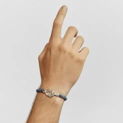 TOUS MANIFESTO Bracelet in silver with cord