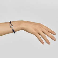 TOUS MANIFESTO Bracelet in silver with nylon