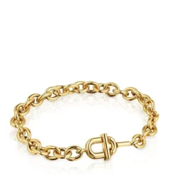 TOUS MANIFESTO chain bracelet with 18 kt gold plating over silver