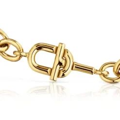 TOUS MANIFESTO chain bracelet with 18 kt gold plating over silver