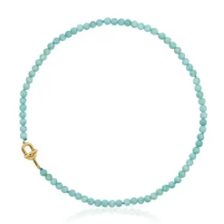 TOUS MANIFESTO Necklace with 18kt gold plating over silver with amazonite