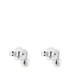 TOUS Mini Color Earrings in Silver with Quartzite and Pearl