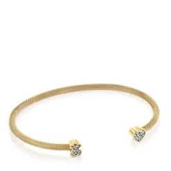 TOUS Nocturne Bracelet in Silver Vermeil with Diamonds 0,5cm motif