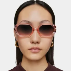 Transparent pink Sunglasses TOUS Geometric