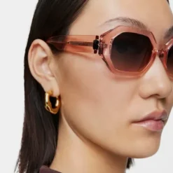 Transparent pink Sunglasses TOUS Geometric
