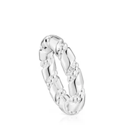 Twisted large silver Ring