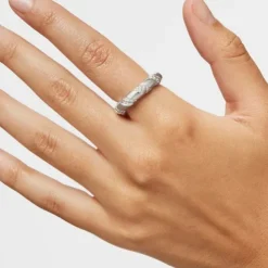 Twisted large silver Ring