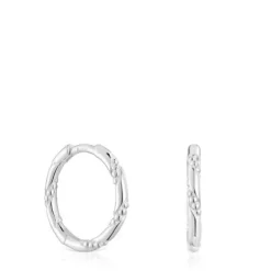 Twisted 12 mm silver Hoop earrings